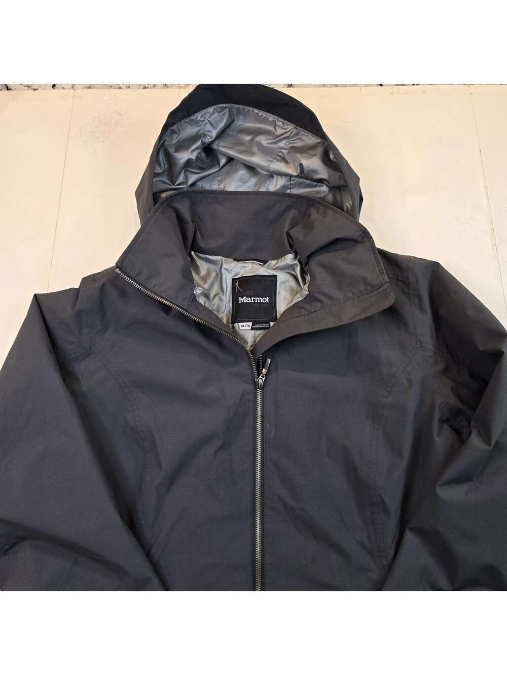 Womens Marmot Lea Jacket Black Windbreaker Rain L35780 Size XL